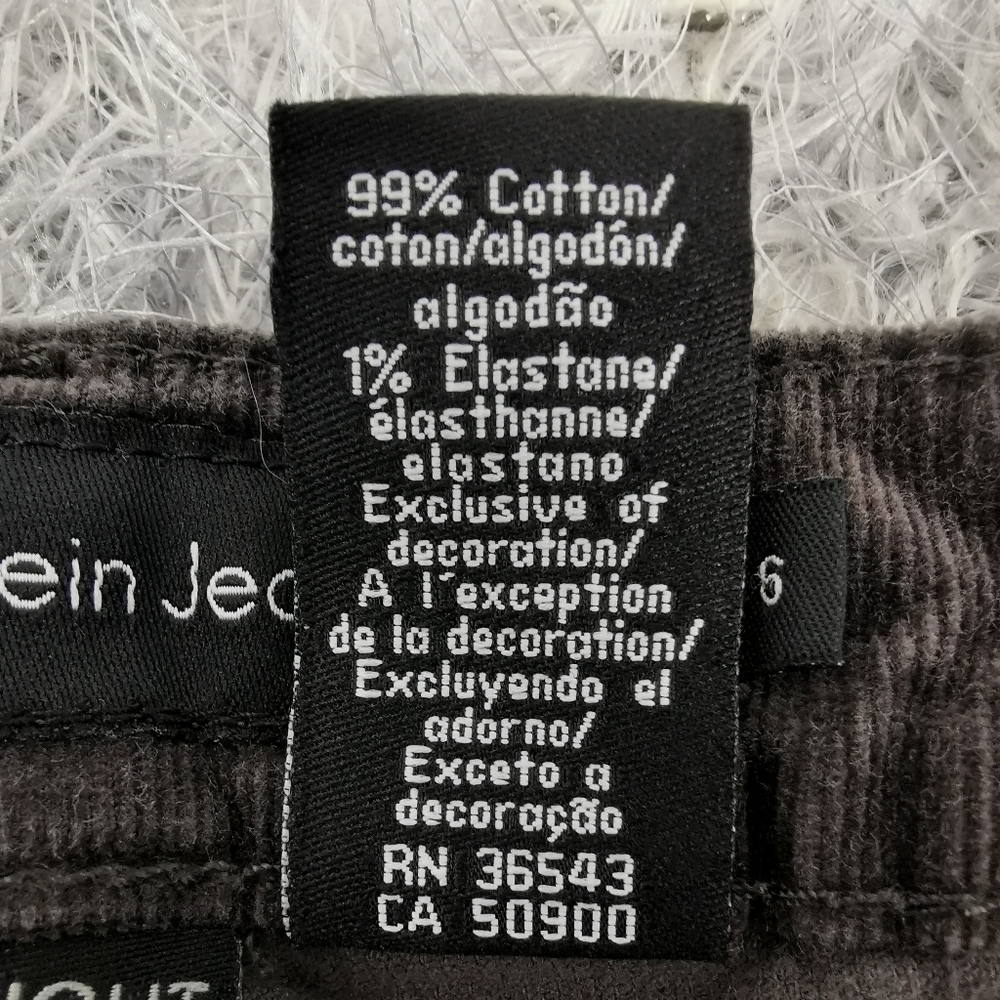 Calvin Klein EUC Jeans Womens 6 Corduroy Straight - Picture 4 of 10